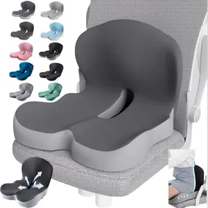 Memory Foam Car Seat Cushion, Breathable Backrest Pillow, Relieves Waist Pain, Suitable for Cars, Trucks, Office, Dormitory