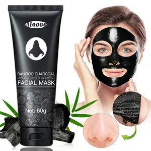 Bamboo Charcoal Peel-Off Face Mask,Bamboo Charcoal Infused, Targets Oily Areas, Helps Reduce Shine, Easy to Apply and Rinse Off, Ideal for Weekly Facial Cleansing.