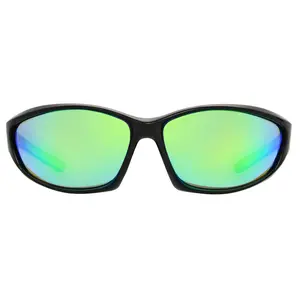 Elphaba-Inspired Sunnies with Signature Green Lenses & Custom Gradient Wrap Frame Includes Iridescent Wristlet and Cleaning Cloth in Lux Black Box