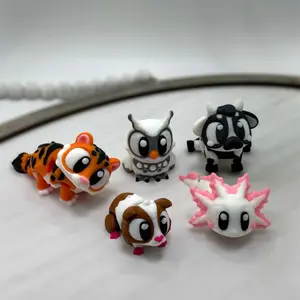 Little Buddies 3D Printed Articulated Statue Animals Shark Unicorn Purrmaid Dragon Hippogriph Home Decor