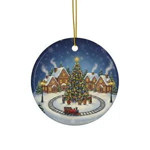 Christmas Tree Ceramic Ornament | Holiday Decoration, Gift Tag, Keepsake, Winter Decor, Festive Home Accents