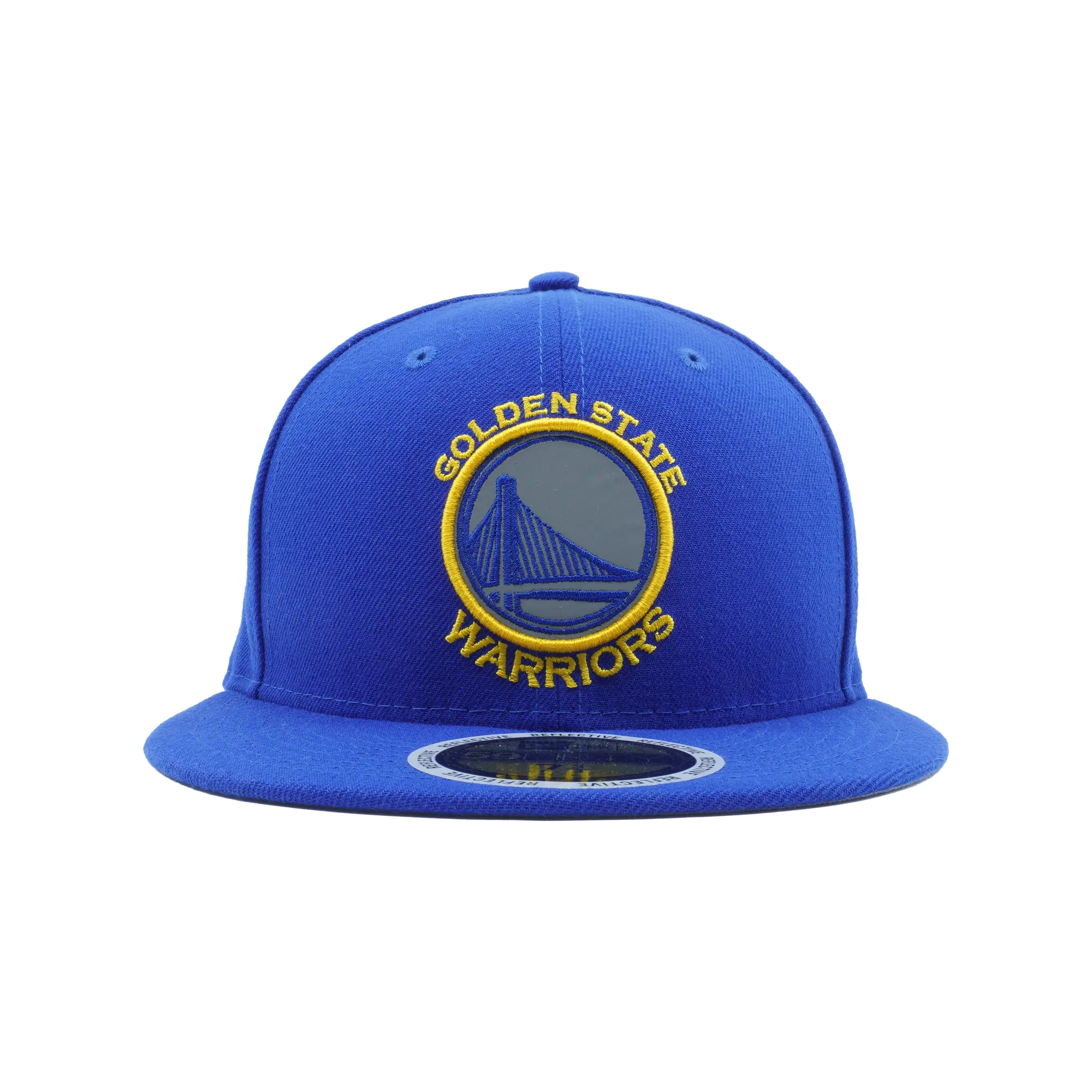 59FIFTY Golden State Warriors Flected Team Trim OTC Fitted Hat "Royal Blue" NE1139