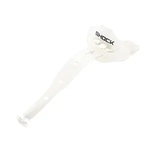 Shock Doctor Bolt Football Lip Guard - Clear/Translucent with Airflow Channel & One-Piece Molded Construction for Secure Fit