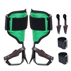 VEVOR Alloy Steel Tree Climbing Spikes (1 Pair) with Adjustable Nylon Straps, Shock Absorption Spike Protectors, 350lbs Load Capacity Arborist Equipment for Tree Climbers, Fruit Picking
