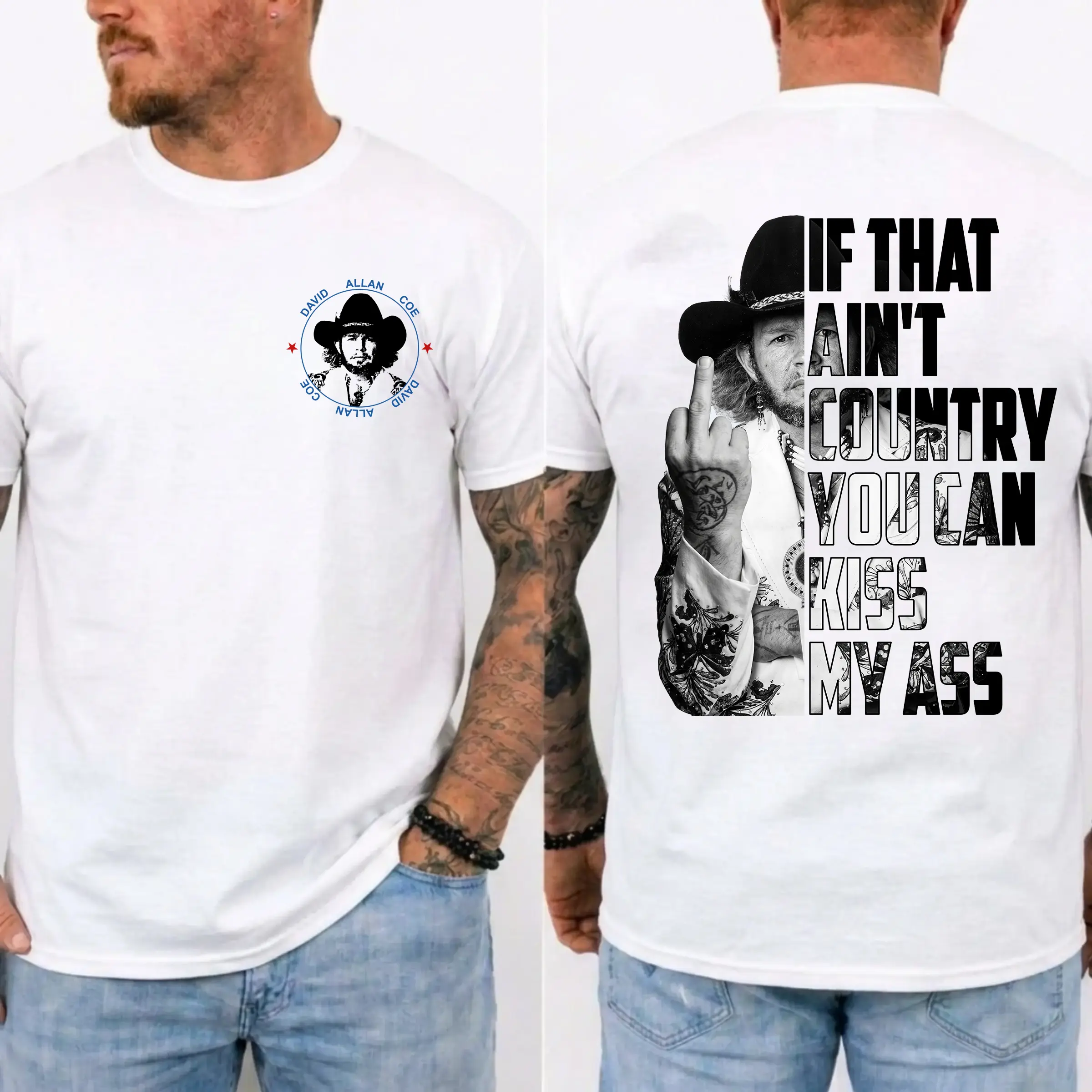 David Allan Coe Shirt, Outlaw Country Music Tee, Longhaired Redneck Vintage Shirt, Unisex Graphic Tee, Country Legend Tee