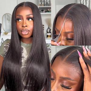 ISEE HAIR 250% Wear Go 9*6 M-cap Straight Glueless Wigs Human Hair HD Lace Front Wigs 180% & 250% Pre Plucked Tiny Knots Yaki Straight Glueless Human Wigs Beginners Friendly Adjustable Red Elastic BandVacation Hair #Summervibes#ISEECrochetNewArrivals