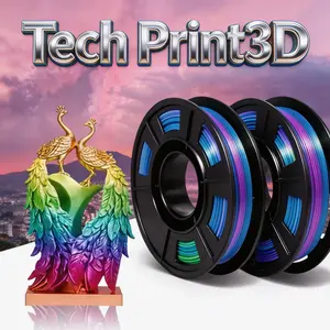 Tech Print3d Pla 3D Printer Filament, High-Speed Pla Material 1.75mm, Suitable for Most 3D Printers, 250g X 2 Pack