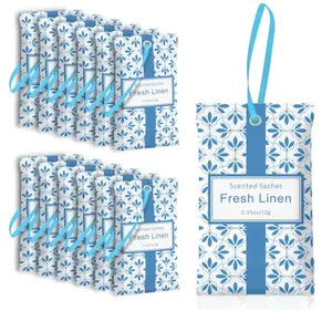 SCENTORINI Linen Scented Sachets for Drawers and Closets, 14 Packs, Long-Lasting Sachets Bags Wardrobe Freshener, for Drawers, Closets, Cars