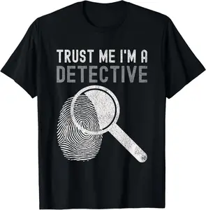 100% Cotton Funny Detective Costume Private Investigator Spy Crime Scene T-Shirt