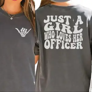 Police Girlfriend T-Shirt, Police Officer Girlfriend Shirt, Gift for Cop Girlfriend