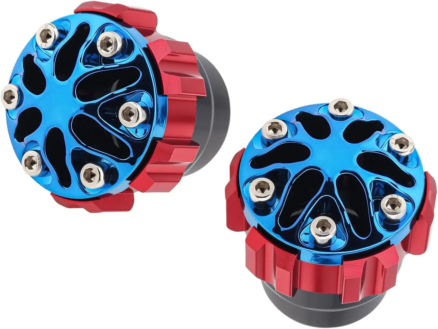 2Pcs Motorcycle Front Wheel Frame Sliders, CNC Aluminum Fork Crash Protectors | 16mm mount hole.Sacrificial impact absorption. Protects fork/frame. For low-speed tip-over protection. For Scooter Dirt Bike
