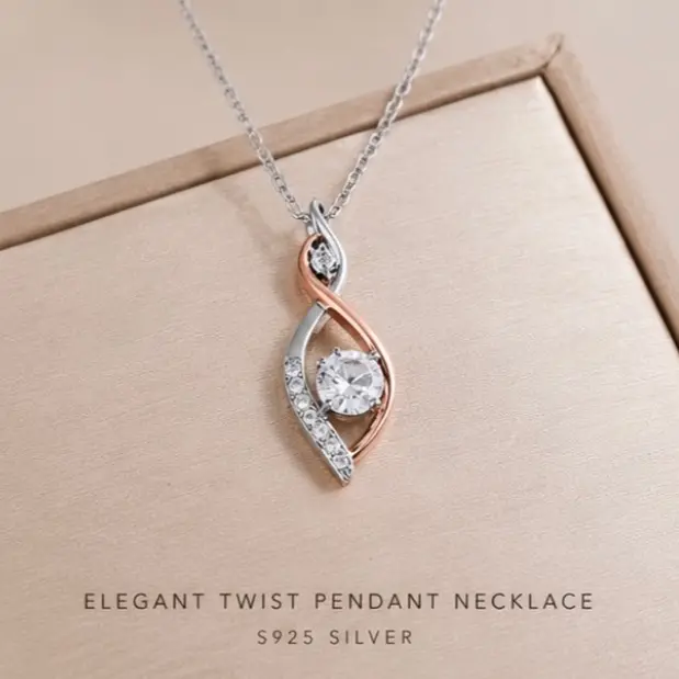 Elegant Twist Pendant Necklace
