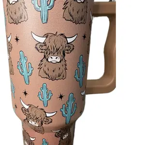 Highland Cow Insulated Tumbler - Cute Design, Reusable Drinkware Mug for Everyday Use