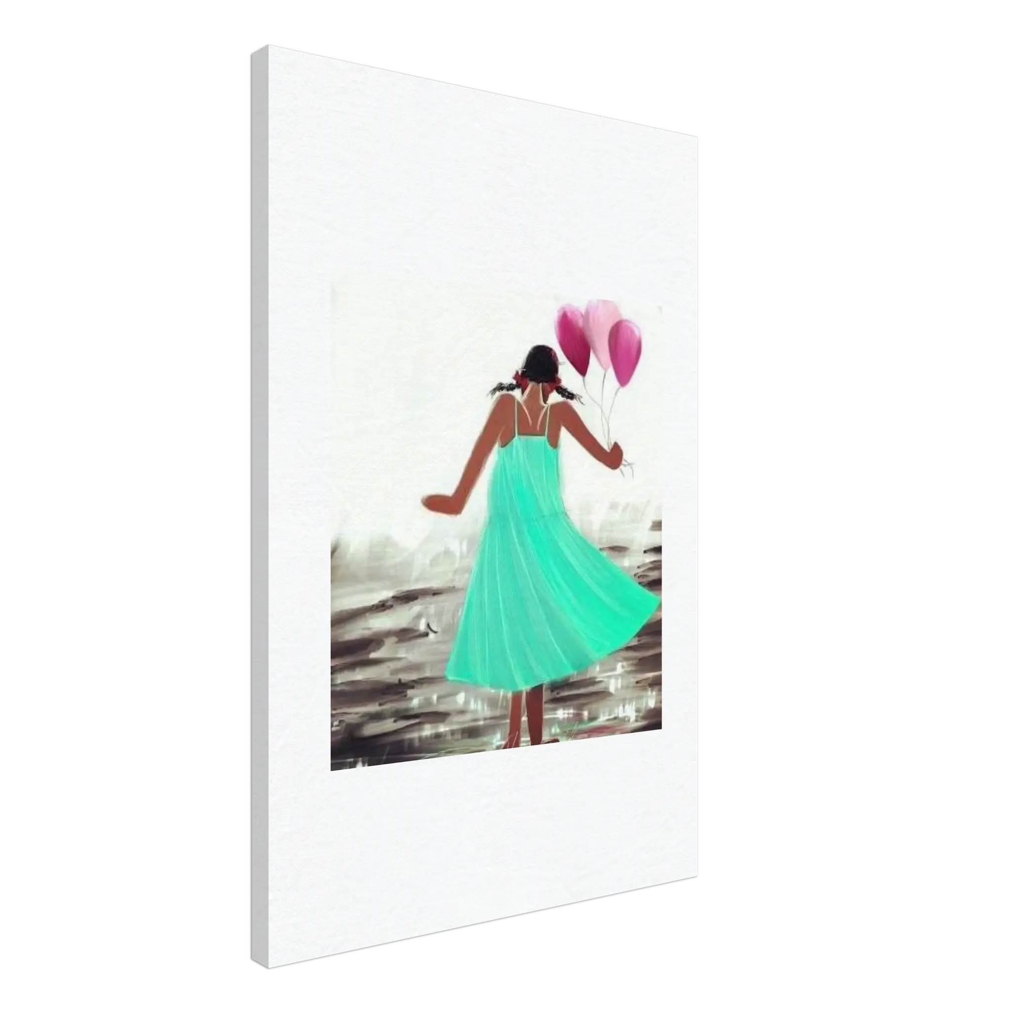 Nina Wants to Play Cotton Artistic Artwork Print, Home Decor Canvas Poster for Living Space Accent