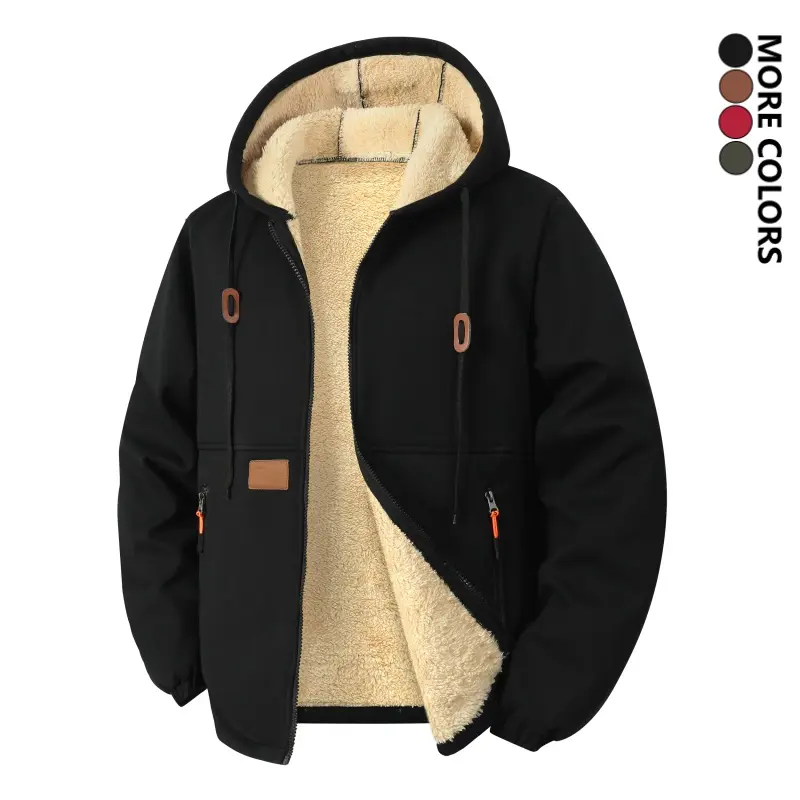 Single piece men’s autumn/winter jacket - hooded outerwear for outdoor casual wear; suitable home and gifting; coat. modern relaxed fit luxe feel elegant go to polished flattering winter style