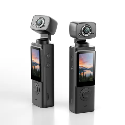 2K Aesthetic Vintage Portable Vlogging Camera - 100g Ultra-Light Action Camera for Content Creators, Chargeable 5.5H Battery, 270° Rotating Lens, 21 Filters, Audio Recording, Display Screen, Vlogging Mode (SD Card Not Included)