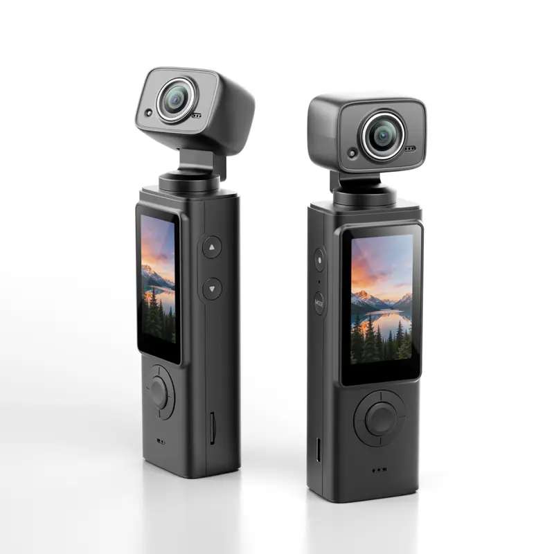 2K Aesthetic Vintage Portable Vlogging Camera - 100g Ultra-Light Action Camera for Content Creators, Chargeable 5.5H Battery, 270° Rotating Lens, 21 Filters, Audio Recording, Display Screen, Vlogging Mode (SD Card Not Included)