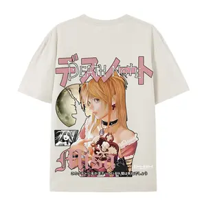 Death Note Misa Amane Printed Cotton Tee Anime Graphic Shirt Japanese Aesthetic Streetwear Clean Fit Unisex Couple Outfit Fall Winter Gift Trending