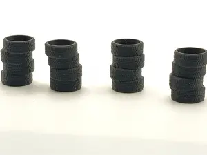 1:64 Tire Stacks | Diecast Garage Accessories | Diorama Tires (4 Qty) *Car and Figure NOT included