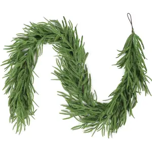 Thickened Realistic Artificial Norfolk Pine - Thick Lush Full Faux Greenery for Fireplace Mantle, Indoor Christmas Home Decorations