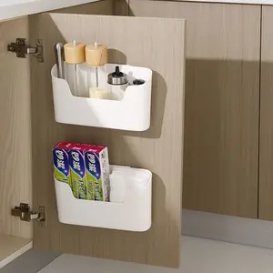 Multifunctional Wall-mounted Storage Box--Adhesive Storage Box for Bathroom and Kitchen