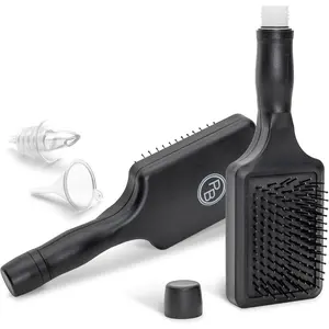 Party Brush Flask 2 Pack (16 oz Total) - Hidden Alcohol Travel Flasks for Women and Men – Secret Liquor Containers for Concerts, Cruises, and Sports Events – Includes Funnel & Spout