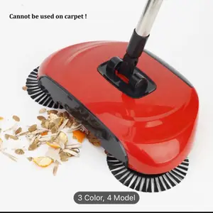 3-in-1 Easy Sweep: Hand Push Sweeper, Mop, Vacuum Combo for All Hard Floors - Effective on Pet Hair & Spills, Extra Cloths Included Cleaning Lightweight Microfiber Cleaner Household