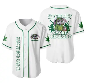 Personalized Happy 420 Easter Custom Baseball Jersey Shirt, Some Bunny's Baked Easter Shirt, Easter Bunny Rabbit 420 Day Shirt