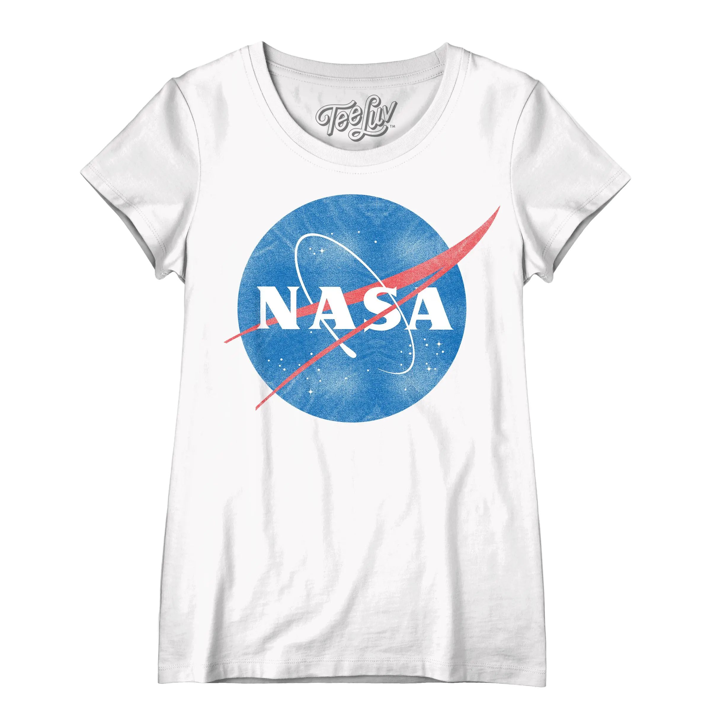 Women's Vintage NASA Logo Scoopneck T-Shirt - White