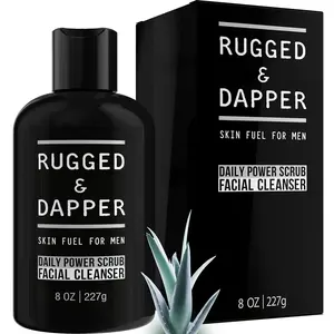 RUGGED & DAPPER - Daily Power Scrub Mens Facial Cleanser Skincare For Men Nourishing Exfoliator and Face Wash Gentle for Every day use