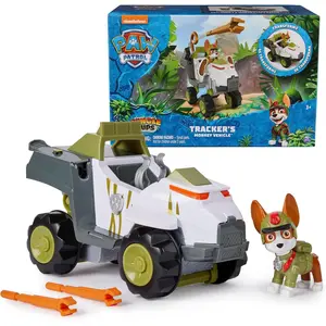 Jungle Pups, Tracker’s Monkey Vehicle, Toy Truck with Collectible Action Figure, Kids Toys for Boys & Girls Ages 3 and Up