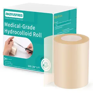 Bandages,2in*5ft Hydrocolloid Roll for Wound Care,Medical-Grade Hydrocolloid Patch Bandages with Self-Adhesive, Flexible & Waterproof DIY Size & Shape (2in*5ft) Moisturizing Customizable Healthcare Kit