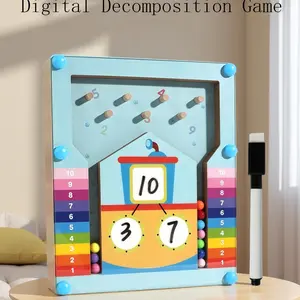 Preschool Educational Toy, Wooden Number Reading Beads with Math Addition Game, Boys Girls Learning Activity Gift, Halloween Christmas Thanksgiving Gift