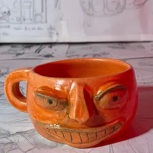 Handmade face mug
