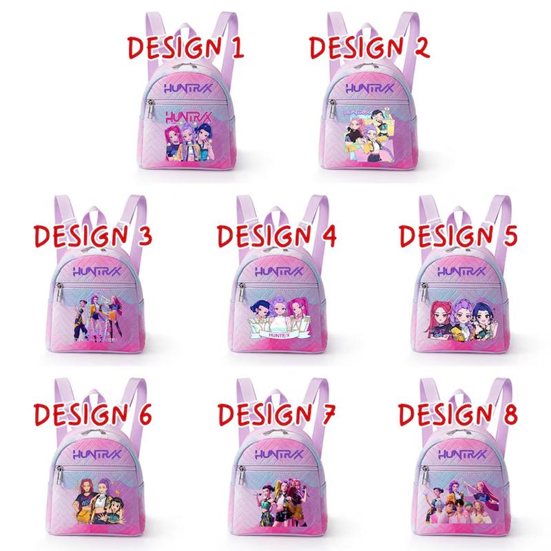 Huntrax Kpop Devil Hunter Anime Backpack Cute Mini Women's Backpack Kpop Fan Gift Hunterx Style Backpack Suitable for Concerts and School Beautiful Kawaii School Bag