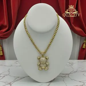 N40 Bear Necklace  - Gold Plated 14k