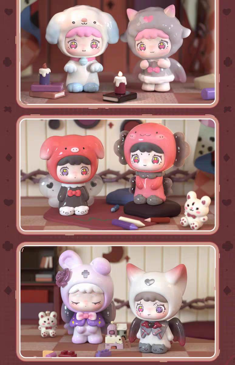 QUBLL Animal castle daylight Series Dark Night Series cute bean