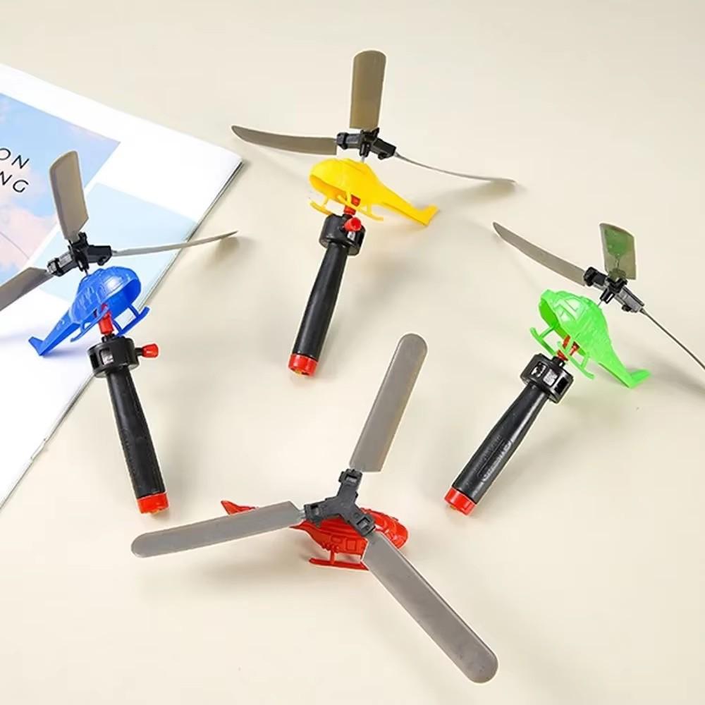 1/3/6 PCS kids Outdoor Sports Flying Toys Handle Pull Wire Planes Toys Flying Toy Helicopter for Kids, 360° Rotating Helicopter #RRB