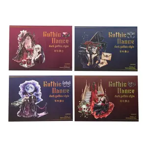 100 Dark Style Landscaping Stickers Gothic Dance Party Theme European Retro Style DIY Decorative Primer Scrapbook Material Stickers