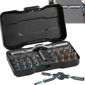 Complete DIY Tool Kit 25 Pieces All-in-One Solution 24 in 1 Multifunction Screwdriver Head Set for Household Repair Ratchet Wrench Perfect Gift