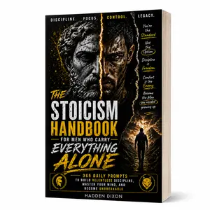 The Stoicism Handbook for Men Who Carry Everything Alone, 365 Daily Prompts – Education Textbook for Personal Growth