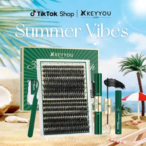 KEYYOU 3D Effect Eyelash Clusters Kit 280pcs 80D100D D Curl Individual Lashes Kit Wispy Lashes Volume Cluster Lashes Kit Natural Soft  #DealsForYouDays