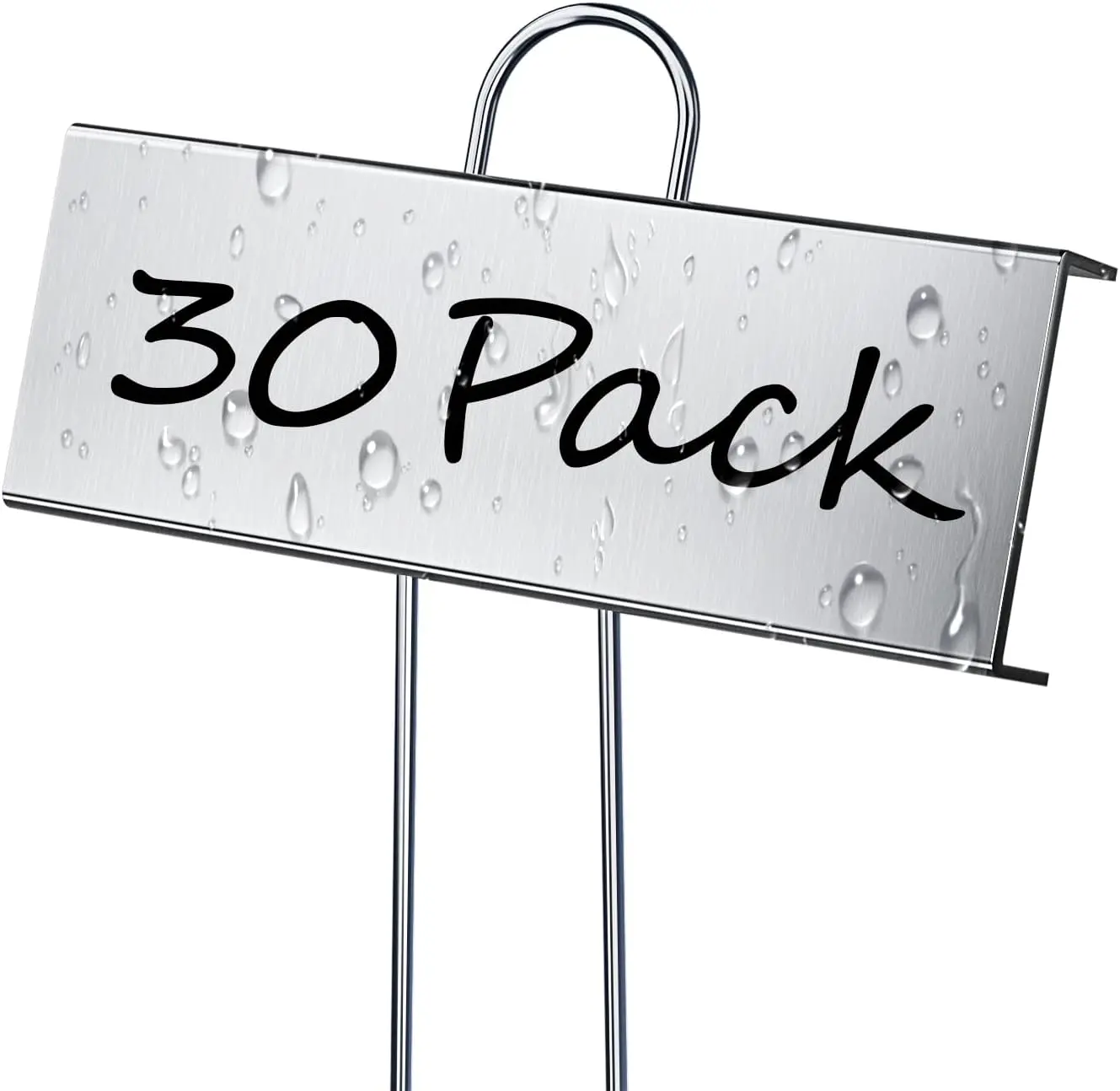 30 Pack Durable Weatherproof Rust-Resistant Sleek Metal Plant Labels - Decorative Gardening Markers for Outdoor Seedlings, Greenhouse Use - Home Sign Gift for Plant Lovers