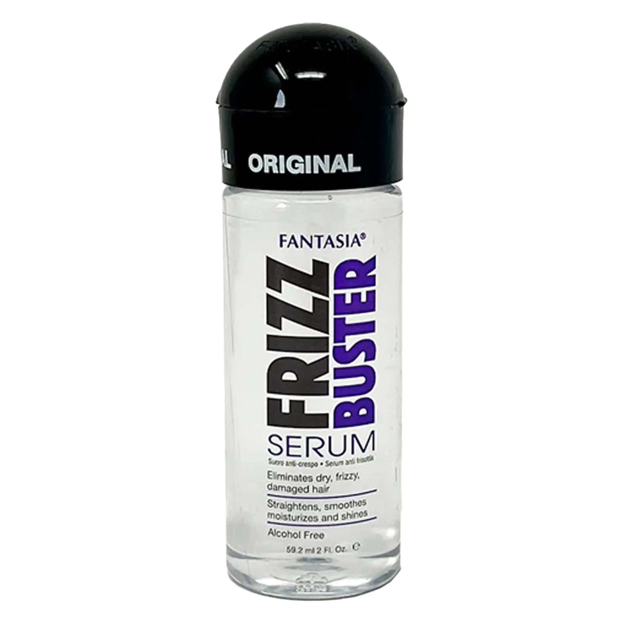 Fantasia IC Frizz Buster Hair Serum - 2oz Traveler Size, Alcohol-Free Lightweight Haircare Formula, Cruelty-Free Daily Treatment for Smooth Frizzy Dry Heat-Styled Hair