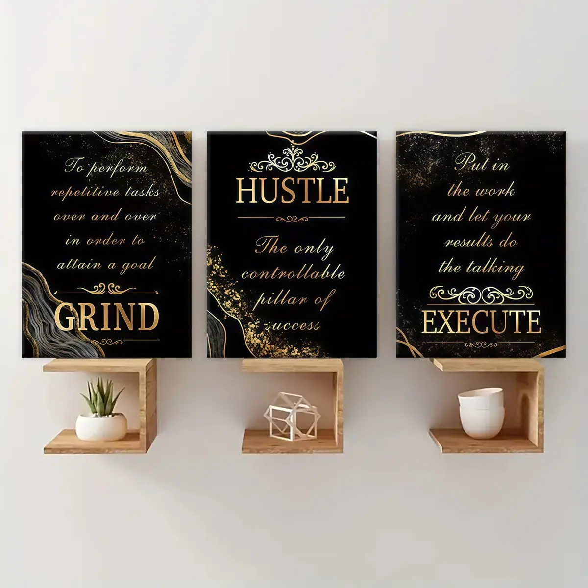 2D flat Wall decor framed 3-Piece Wooden Framed Black Gold Texture Canvas Wall Art, Inspirational Modern Wall Decor, Fashionable Home Poster for Living Room, Bedroom & Office 2D flat Wall decor framed 3-Piece Wooden Framed Black Gold Texture Canvas Wall Art, Inspirational Modern Wall Decor, Fashionable Home Poster for Living Room, Bedroom & Office