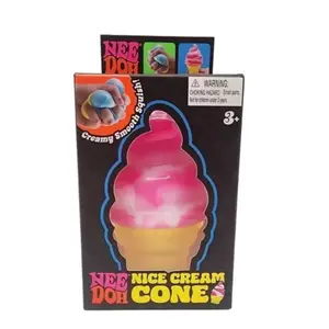 Creamy Smooth Ice Cream Cone Squishy - Portable Sensory Fidget Toy for Anxiety Relief