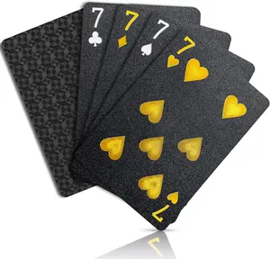 Waterproof Playing Cards – Black Diamond Plastic Poker Cards, Premium Deck of Cards for Adults & Family Game, Cool Unique Poker Set for Casino/Party/Magic Tricks/Birthday/Game Night/Outdoor/Travel