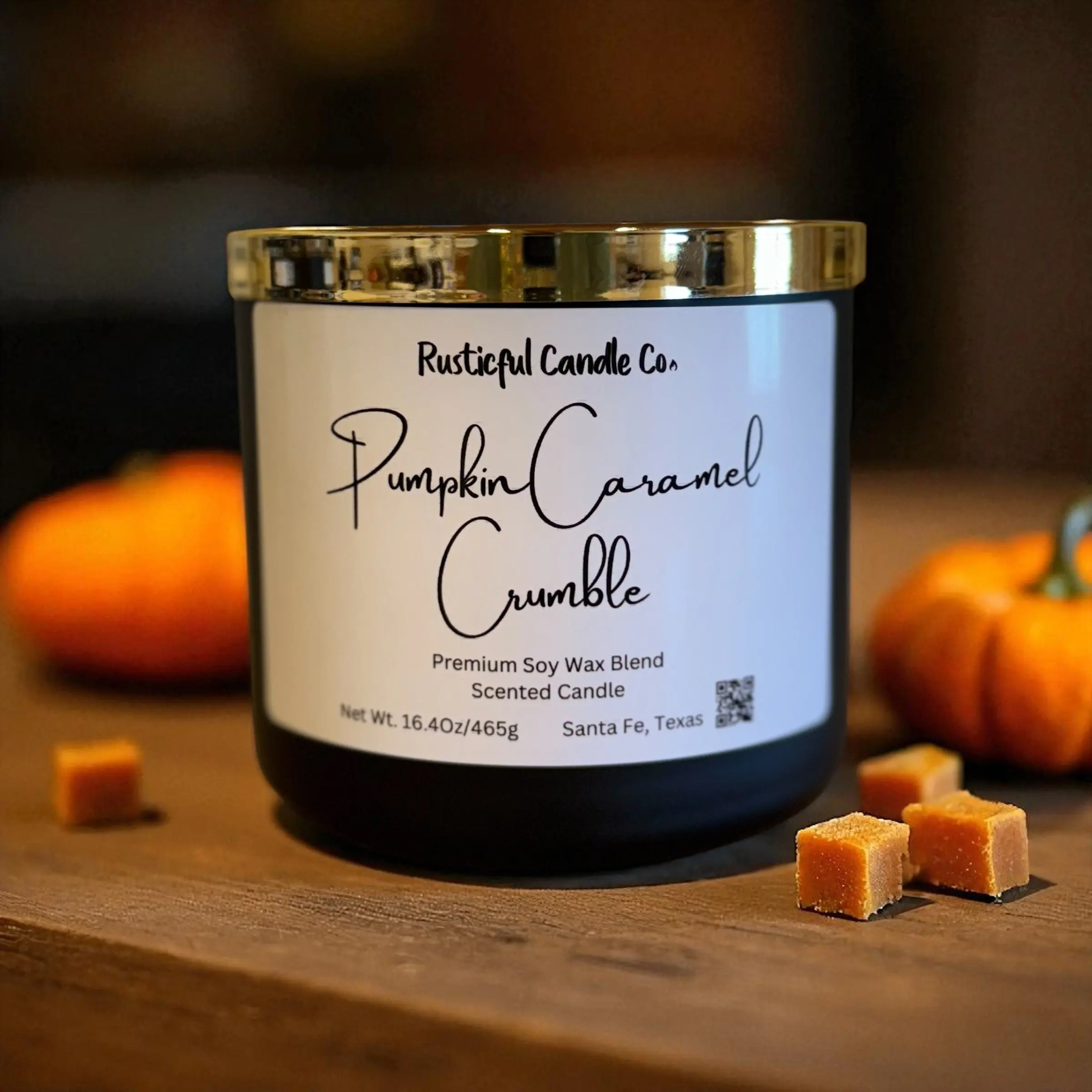 Pumpkin Caramel Crumble 3 Wick Scented Candle