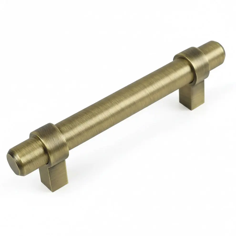 Cosmas 161-3.5BAB Brushed Antique Brass Euro Style Bar Pull