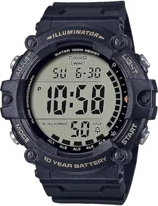 Casio Illuminator AE1500WH Series | 10-Year Battery | LED Backlight | 5-Alarms | 1/100 Sec Stopwatch | Men's Digital Watch